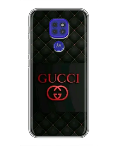 Чехол для Motorola MOTO G9 Play с картинкой «Gucci — стеганый черный»
