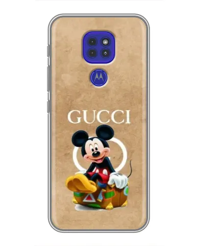 Чехол для Motorola MOTO G9 Play с картинкой «Микки Маус Gucci — крафт»
