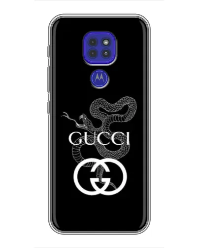 Чехол для Motorola MOTO G9 Play с картинкой «Gucci — серебряная змея»