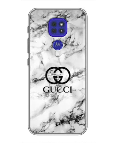 Чехол для Motorola MOTO G9 Play с картинкой «Gucci — мраморный шик»