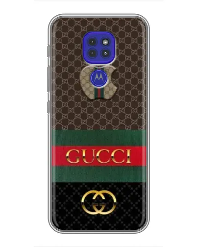 Чехол для Motorola MOTO G9 Play с картинкой «Gucci — брендированный десерт»