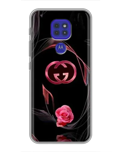 Чехол для Motorola MOTO G9 Play с картинкой «Gucci — неоновая роза»