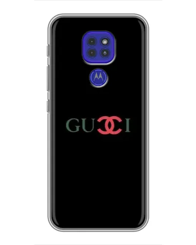 Чехол для Motorola MOTO G9 Play с картинкой «Gucci — красный градиент»