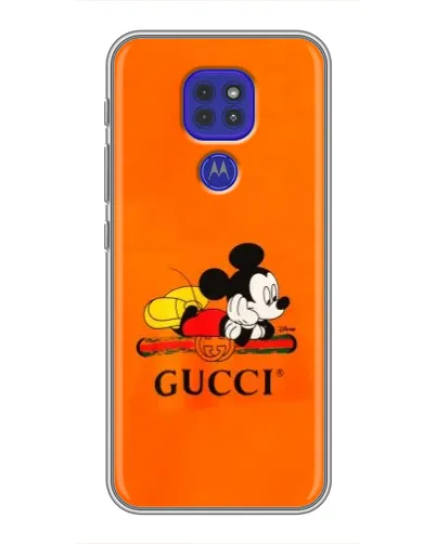 Чехол для Motorola MOTO G9 Play с картинкой «Микки Маус Gucci — оранж» Чехол для Motorola MOTO G9 Play с картинкой «Микки Маус Gucci — оранж»