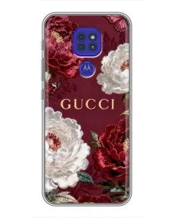 Чехол для Motorola MOTO G9 Play с картинкой «Gucci — бордовые розы» Чехол для Motorola MOTO G9 Play с картинкой «Gucci — бордовые розы»