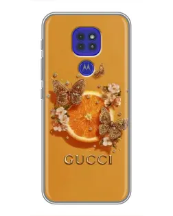 Чехол для Motorola MOTO G9 Play с картинкой «Gucci — золотые бабочки» Чехол для Motorola MOTO G9 Play с картинкой «Gucci — золотые бабочки»