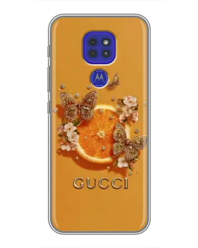 Чехол для Motorola MOTO G9 Play с картинкой «Gucci — золотые бабочки» Чехол для Motorola MOTO G9 Play с картинкой «Gucci — золотые бабочки»