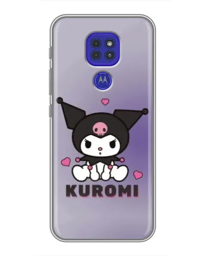 Чехол для Motorola MOTO G9 Play с картинкой «Kuromi — фиолетовый арт»