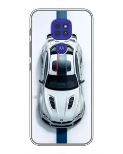 Чехол для Motorola MOTO G9 Play с картинкой «Вид сверху — BMW M»