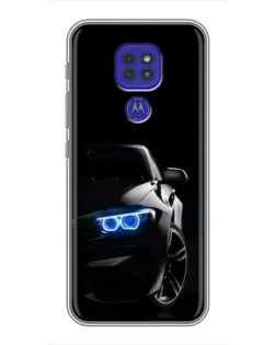 Чехол для Motorola MOTO G9 Play с картинкой «BMW — ночной взгляд»