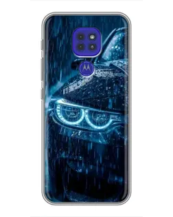Чехол для Motorola MOTO G9 Play с картинкой «BMW под дождем»