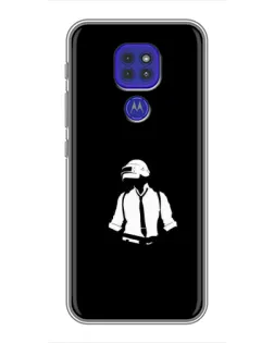 Чехол для Motorola MOTO G9 Play с картинкой «PUBG — белый шлем» Чехол для Motorola MOTO G9 Play с картинкой «PUBG — белый шлем»
