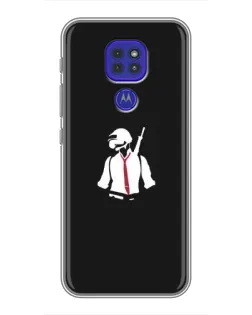 Чехол для Motorola MOTO G9 Play с картинкой «PUBG — силуэт воина» Чехол для Motorola MOTO G9 Play с картинкой «PUBG — силуэт воина»