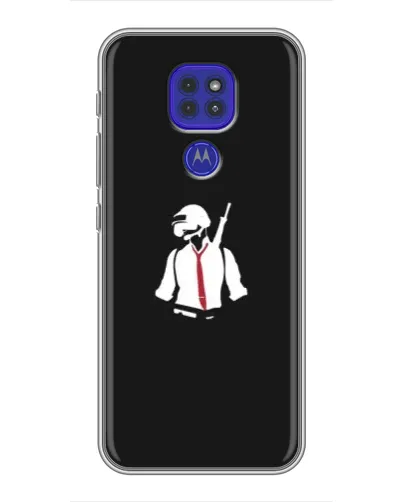 Чехол для Motorola MOTO G9 Play с картинкой «PUBG — силуэт воина» Чехол для Motorola MOTO G9 Play с картинкой «PUBG — силуэт воина»