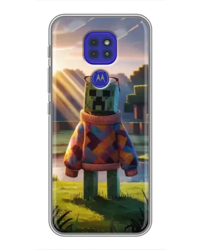 Чехол для Motorola MOTO G9 Play с картинкой «Крипер в свитере» Чехол для Motorola MOTO G9 Play с картинкой «Крипер в свитере»