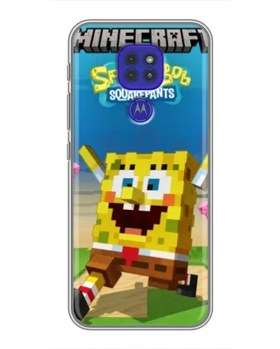 Чехол для Motorola MOTO G9 Play с картинкой «Губка Боб Minecraft» Чехол для Motorola MOTO G9 Play с картинкой «Губка Боб Minecraft»