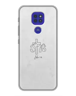 Чехол для Motorola MOTO G9 Play с картинкой «Иоанна 3:16 Крест» Чехол для Motorola MOTO G9 Play с картинкой «Иоанна 3:16 Крест»