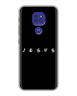 Чехол для Motorola MOTO G9 Play с картинкой «Точки веры J.E.S.U.S.»