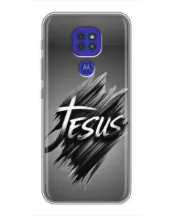 Чехол для Motorola MOTO G9 Play с картинкой «Надпись Jesus Graffiti»