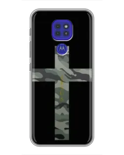 Чехол для Motorola MOTO G9 Play с картинкой «Милитари Крест»