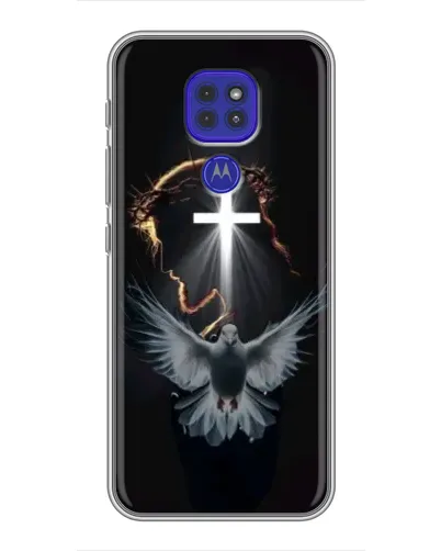 Чехол для Motorola MOTO G9 Play с картинкой «Голубь и Свет»