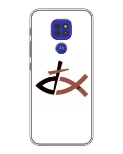 Чехол для Motorola MOTO G9 Play с картинкой «Рыба и крест»