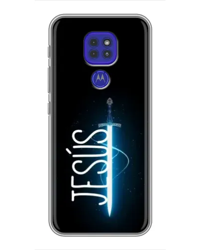 Чехол для Motorola MOTO G9 Play с картинкой «Меч Духа Jesus»