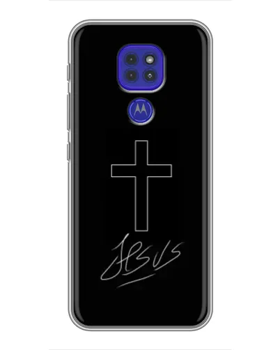 Чехол для Motorola MOTO G9 Play с картинкой «Графический крест Jesus» Чехол для Motorola MOTO G9 Play с картинкой «Графический крест Jesus»
