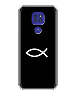Чехол для Motorola MOTO G9 Play с картинкой «Символ рыбы Jesus» Чехол для Motorola MOTO G9 Play с картинкой «Символ рыбы Jesus»
