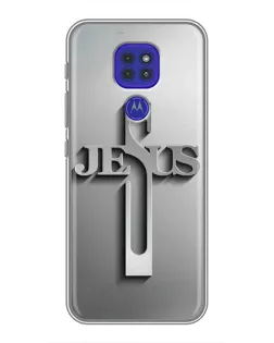 Чехол для Motorola MOTO G9 Play с картинкой «Металлический крест Jesus» Чехол для Motorola MOTO G9 Play с картинкой «Металлический крест Jesus»