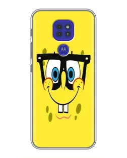 Чехол для Motorola MOTO G9 Play с картинкой «Минималистичный Спанч Боб»