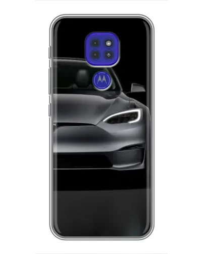 Чехол для Motorola MOTO G9 Play с картинкой «Tesla Model S Look»