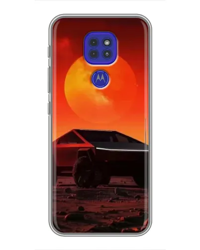 Чехол для Motorola MOTO G9 Play с картинкой «Cybertruck на Марсе»