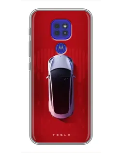Чехол для Motorola MOTO G9 Play с картинкой «Tesla Top View»