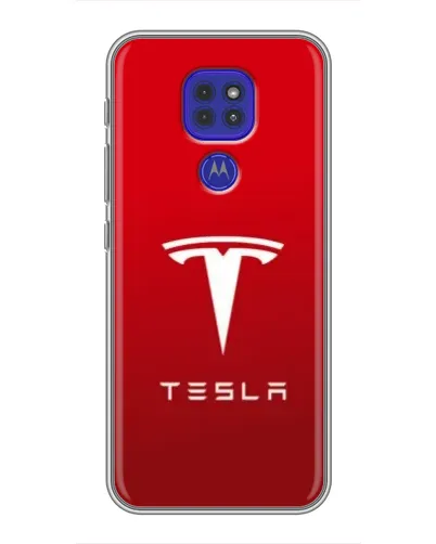 Чехол для Motorola MOTO G9 Play с картинкой «Tesla Red Classic»