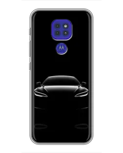 Чехол для Motorola MOTO G9 Play с картинкой «Силуэт Tesla Night»