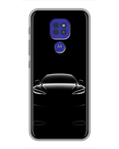 Чехол для Motorola MOTO G9 Play с картинкой «Силуэт Tesla Night»