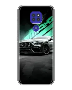 Чехол для Motorola MOTO G9 Play с картинкой «Темный Mercedes AMG»