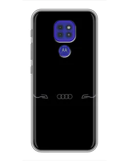 Чехол для Motorola MOTO G9 Play с картинкой «Audi — световой подпись»