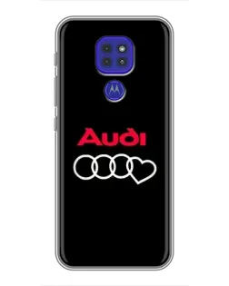 Чехол для Motorola MOTO G9 Play с картинкой «Логотип Audi Heart»
