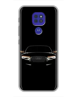 Чехол для Motorola MOTO G9 Play с картинкой «Audi — ночной контур»