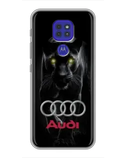 Чехол для Motorola MOTO G9 Play с картинкой «Пантера и Audi»