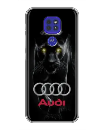 Чехол для Motorola MOTO G9 Play с картинкой «Пантера и Audi» Чехол для Motorola MOTO G9 Play с картинкой «Пантера и Audi»