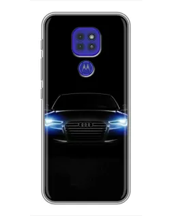 Чехол для Motorola MOTO G9 Play с картинкой «Audi в неоне»