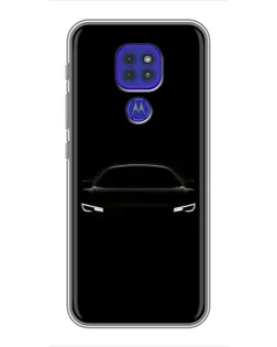 Чехол для Motorola MOTO G9 Play с картинкой «Взгляд Audi в темноте»