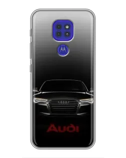 Чехол для Motorola MOTO G9 Play с картинкой «Audi — градиентный контур»