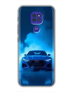 Чехол для Motorola MOTO G9 Play с картинкой «Audi — голубая энергия»