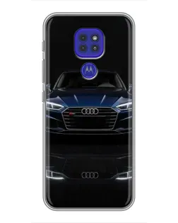 Чехол для Motorola MOTO G9 Play с картинкой «Audi — ночное отражение»
