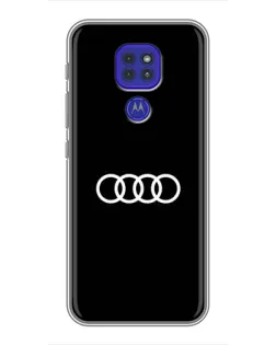 Чехол для Motorola MOTO G9 Play с картинкой «Audi White Logo»