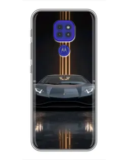 Чехол для Motorola MOTO G9 Play с картинкой «Lamborghini золотые линии»
